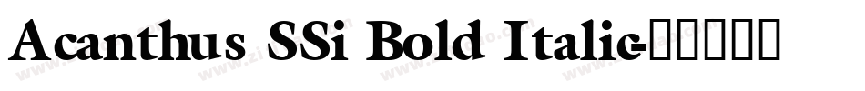 Acanthus SSi Bold Italic字体转换